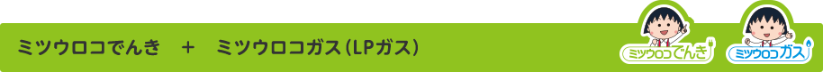 ミツウロコでんき＋ミツウロコガス（LPガス）